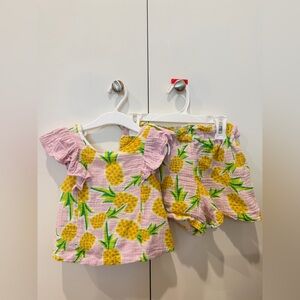 Pippa & Julie Pink Pineapple Two-Piece Matching Set
